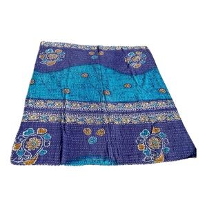 New, Handmade Kanthra Quilts, Size 55x85, Different patchwork on both sides